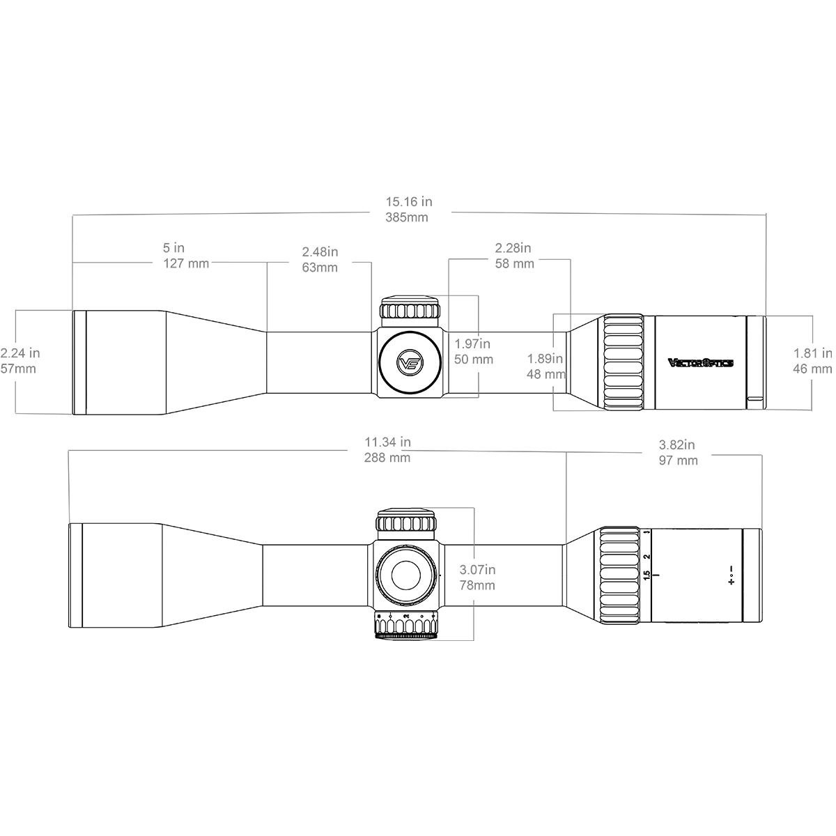 Vector Optics Континентален прицел за пушка 1.5-9x42 SFP