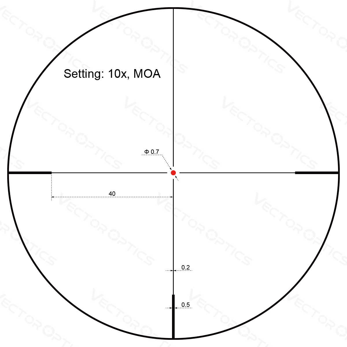 Vector Optics Forester 2-10x40SFP оптически мерник за пушка
