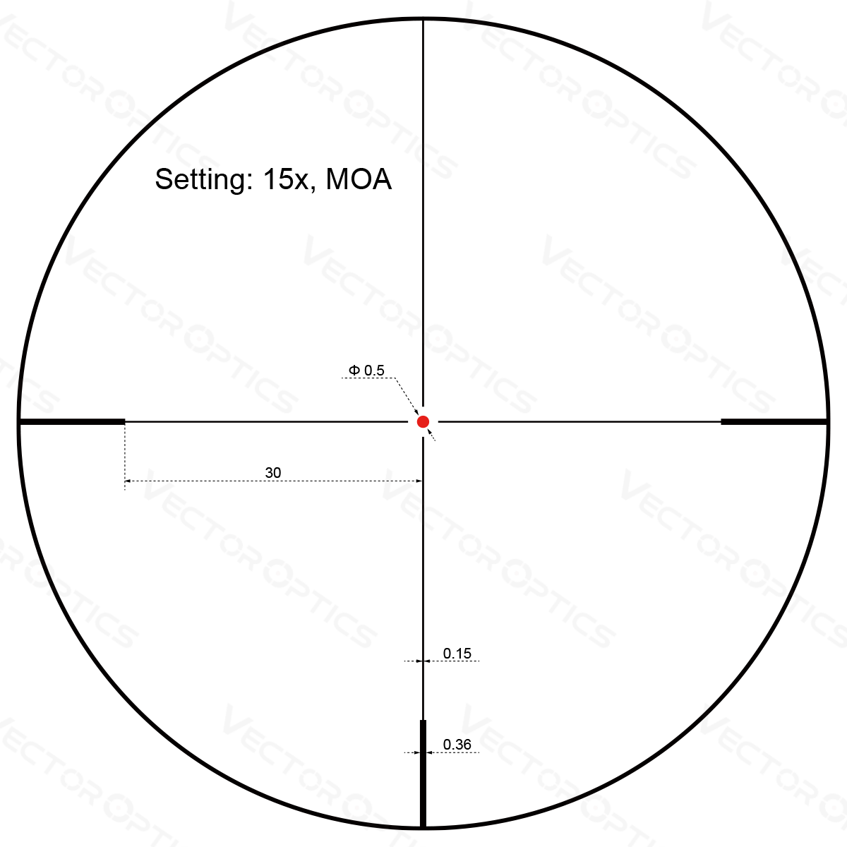 Vector Optics Forester 3-15x50SFP оптически прицел за пушка