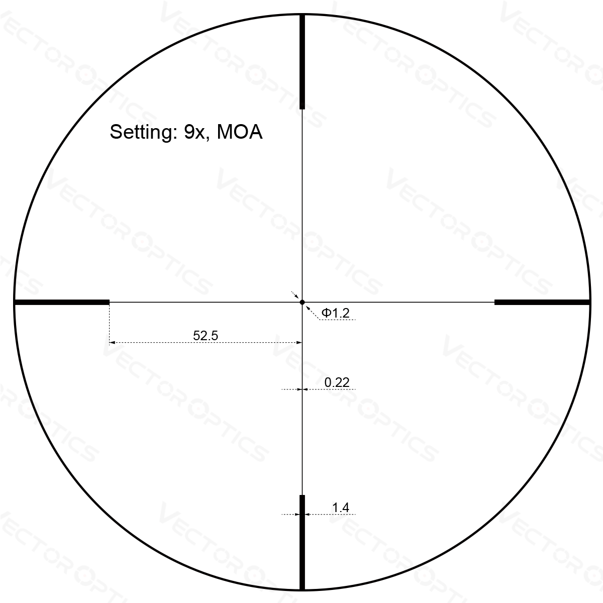 Vector Optics Forester JR. 3-9x40 оптически прицел за пушка
