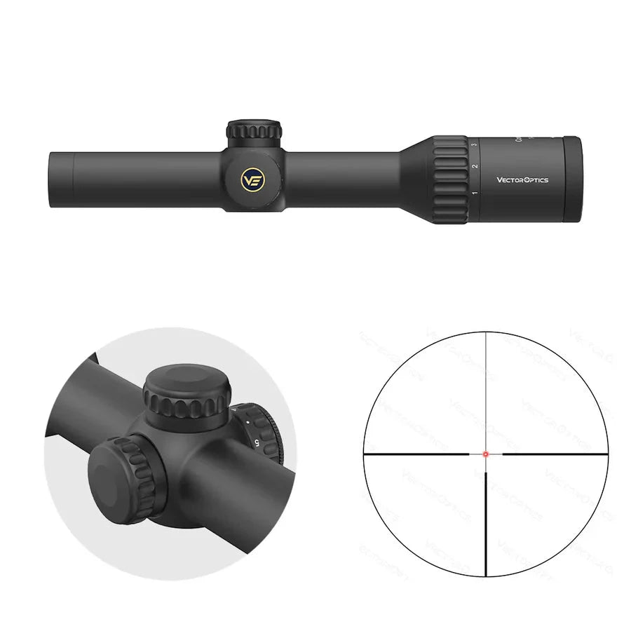Vector Optics Continental x6 1-6x24 Fiber оптически прицел Vector Optics