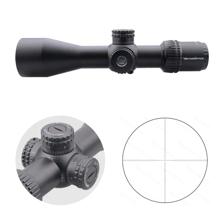 Vector Optics Veyron 3-12x44 FFP компактен оптичен прицел за пушка