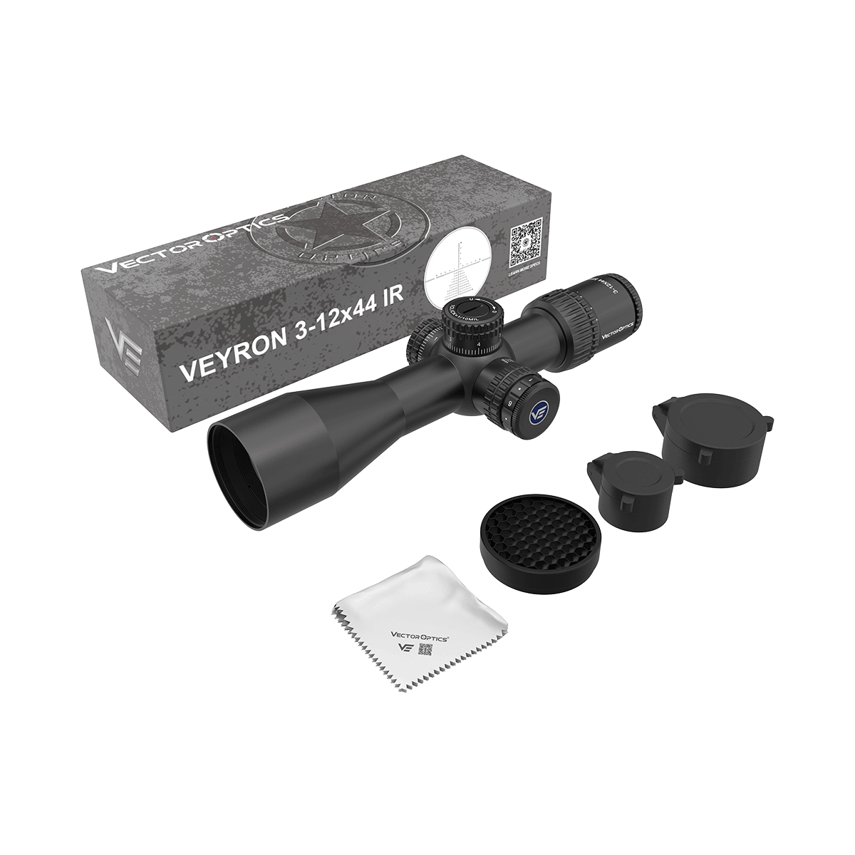 Vector Optics Veyron 3-12x44IR SFP компактен оптически прицел за пушка Vector Optics