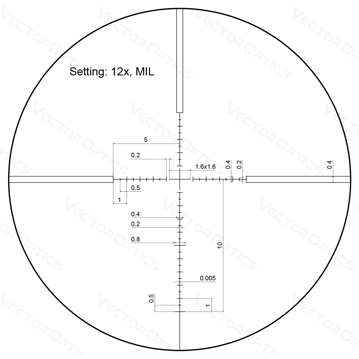 Vector Optics Veyron 3-12x44 SFP компактен оптически прицел за пушка