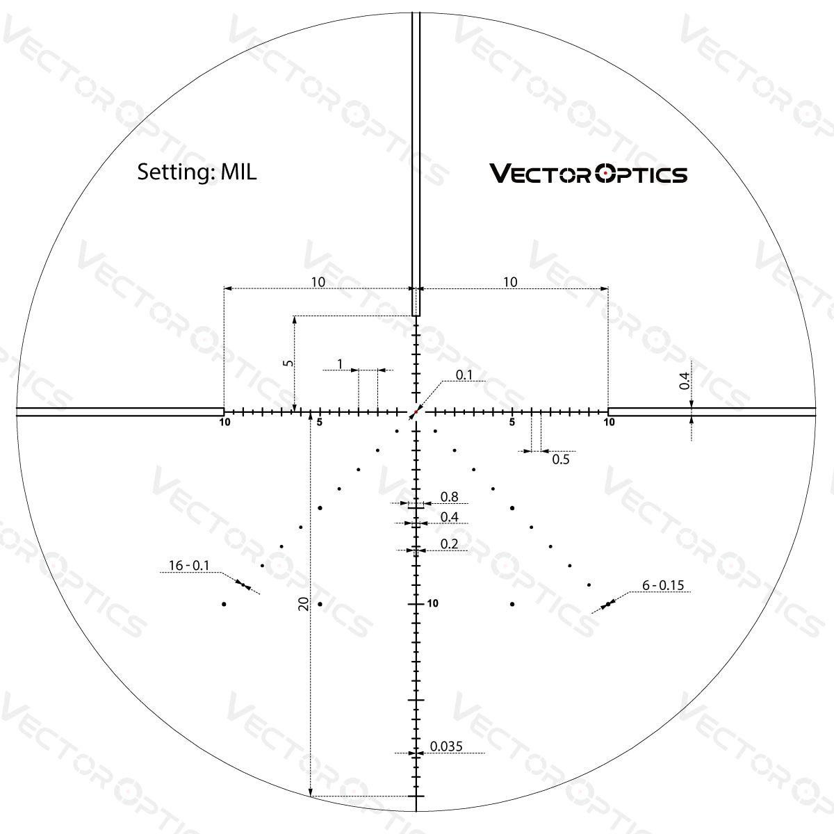 Vector Optics Veyron 6-24x44 IR First Focal Plane Illuminated оптически прицел за пушка