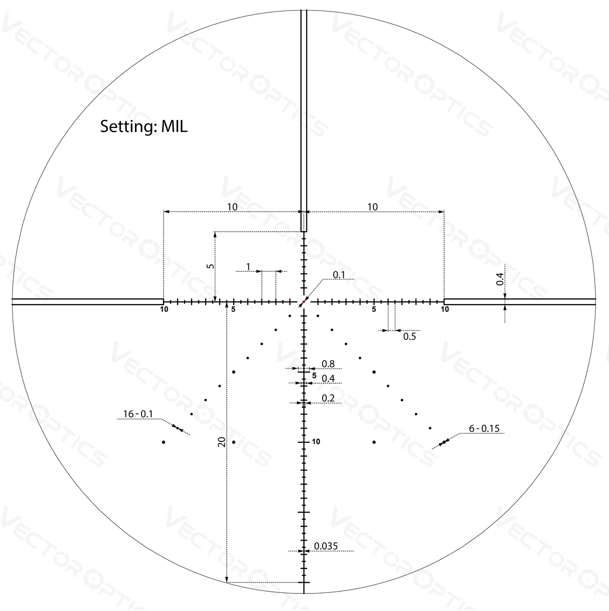 Vector Optics Veyron 4-16x44 IR First Focal Plane Illuminated оптически прицел за пушка Vector Optics
