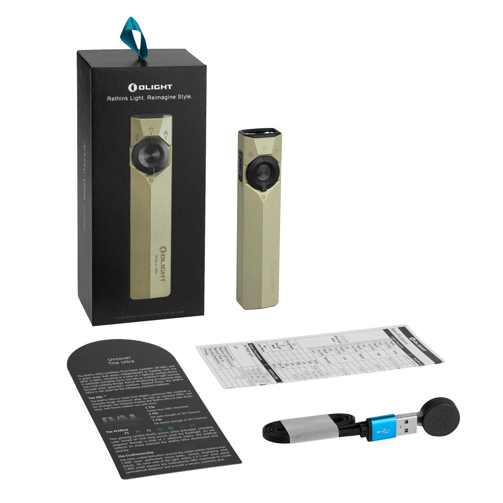 Olight ArkPro Ultra | плосък 4-в-1 EDC фенер | 1.700 lm - Olive Green