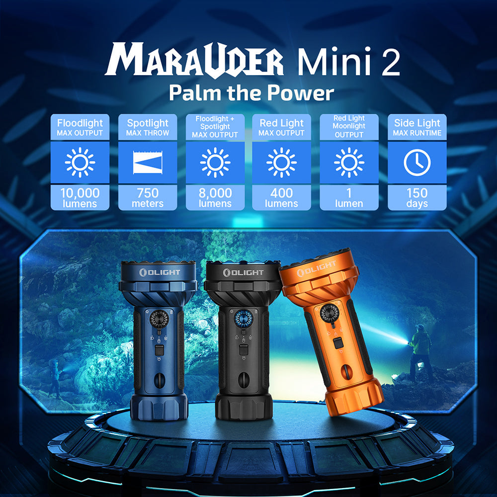 Olight Marauder 2 Mini | мощен акумулаторен фенер | 10.000 lm
