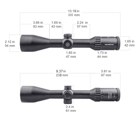 Vector Optics Continental 2-12x50 SFP оптически мерник за пушка