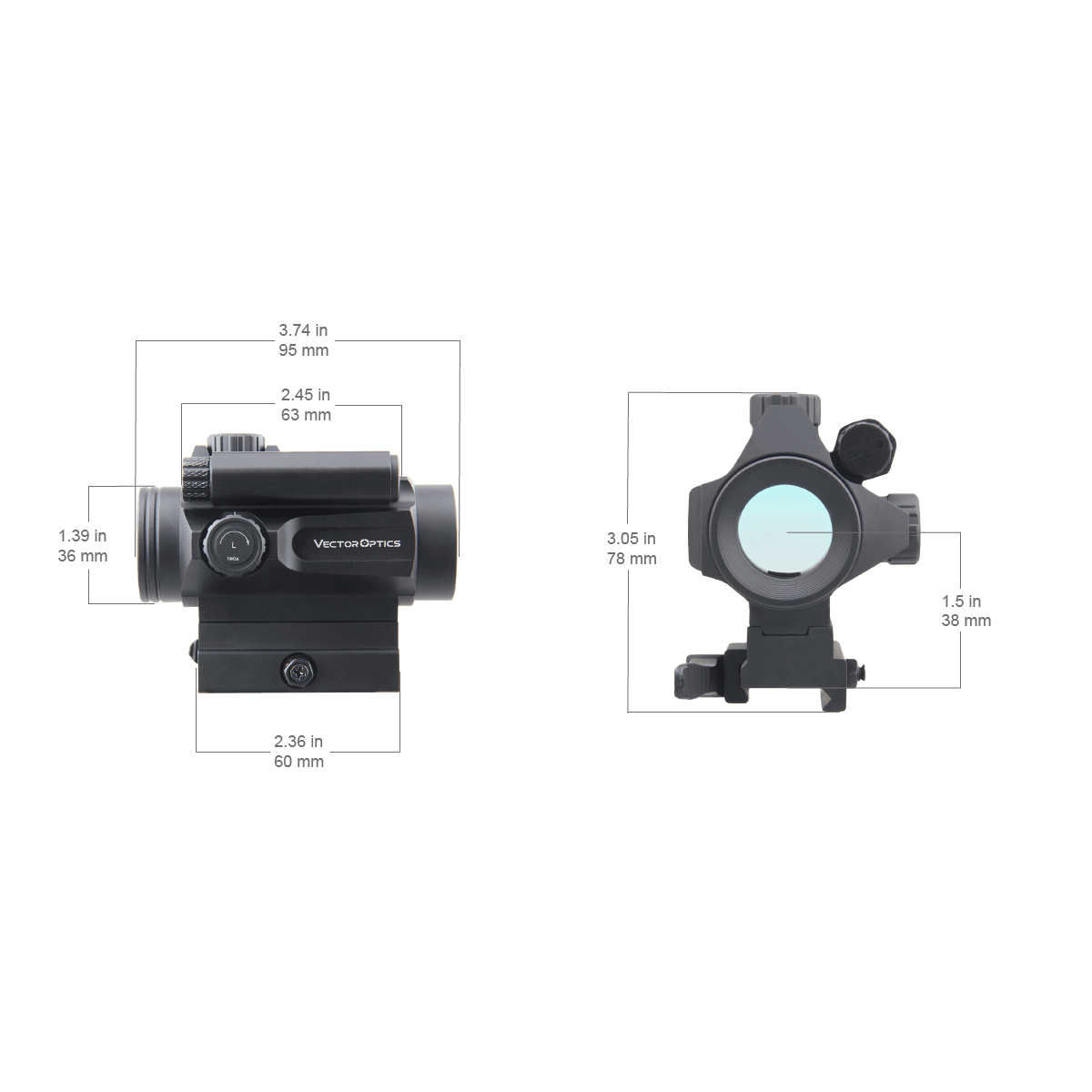 Vector Optics Прицел Nautilus 1x30 с двоен кръст колиматор 