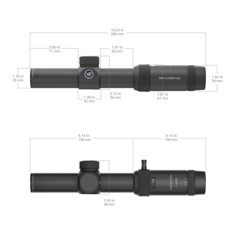 Vector Optics Forester 1-4x24SFP оптически прицел за пушка