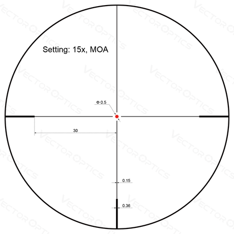 Vector Optics Forester 3-15x50SFP оптически прицел за пушка