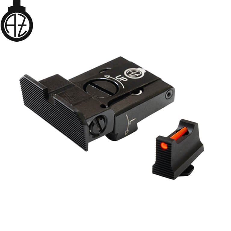 Glock 17, Глок 19, Glock 26 регулируеми мерници с оптични влакна | тип А