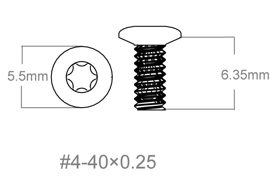 Комплект винтове 3бр | 4-40x0.250" [T10] 