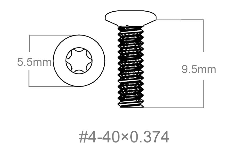 Комплект винтове 3бр | 4-40x0.374" [T10] 
