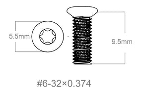 Комплект винтове 3бр | 6-32x0.374’’ [T10]