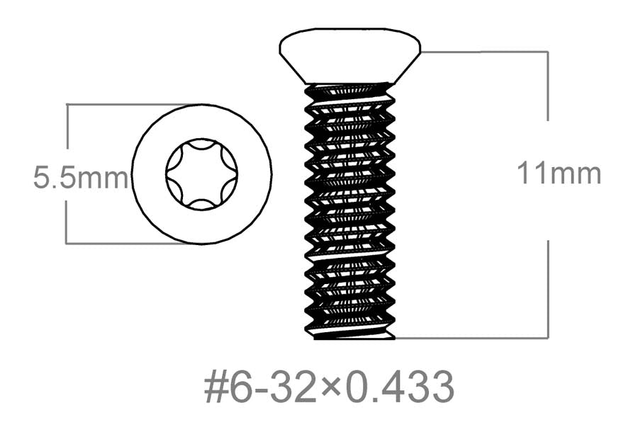Комплект винтове 3бр | 6-32x0.433" [T10] 
