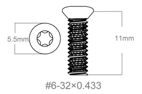 Комплект винтове 3бр | 6-32x0.433’’ [T10]