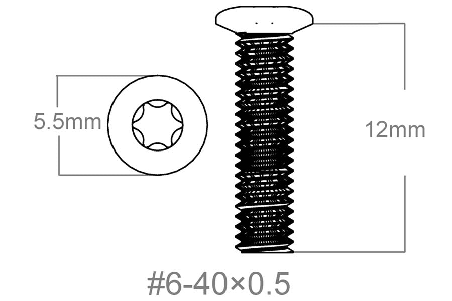 Комплект винтове 3бр | 6-40x0.5" [T10] 