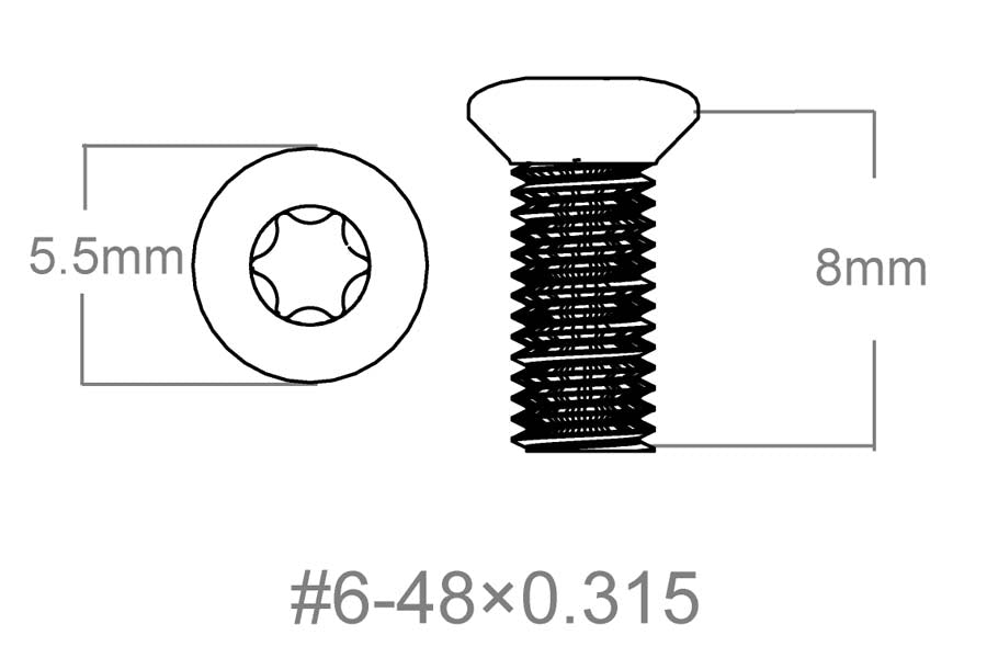 Комплект винтове 3бр | 6-48x0.315" [T10] 