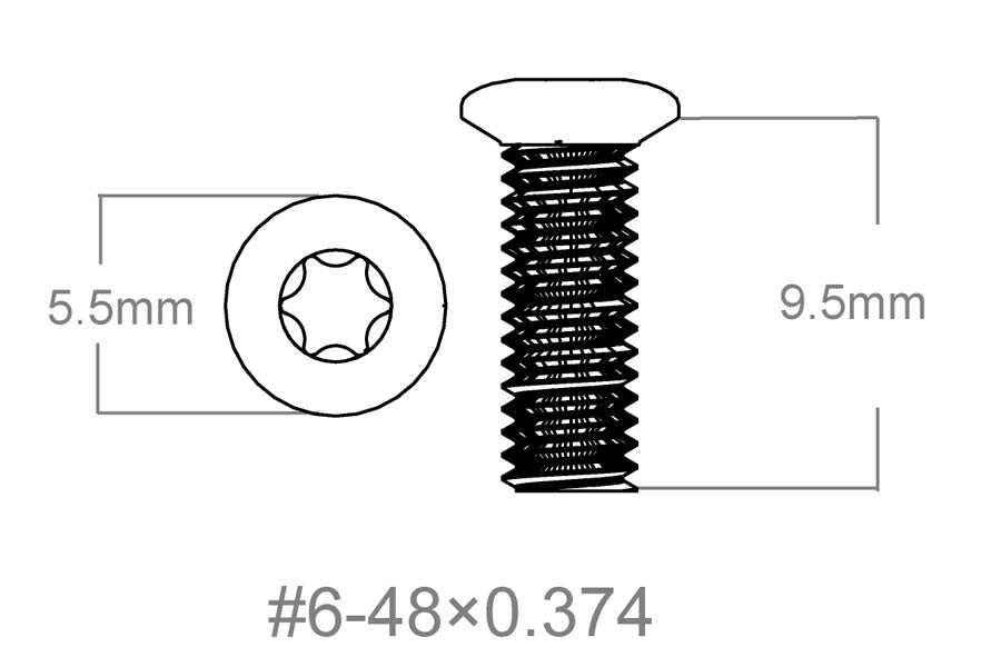 Комплект винтове 3 бр. | 6-48x0.374" [T10] 