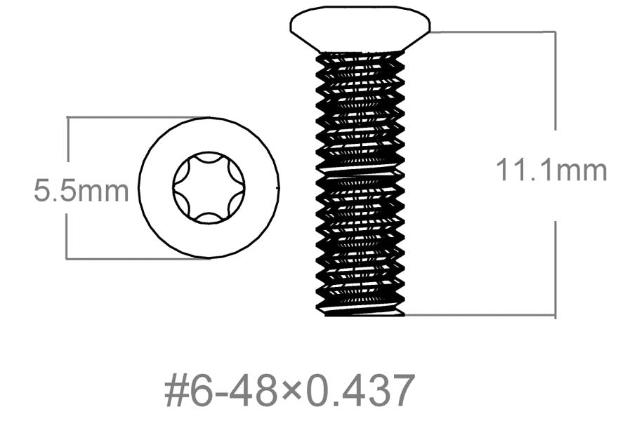 Комплект винтове 3бр | 6-48x0.437" [T10] 