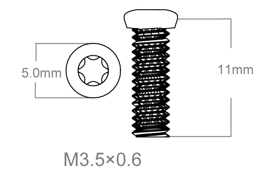 Комплект винтове 3бр | M3.5x0.6 [T10] 