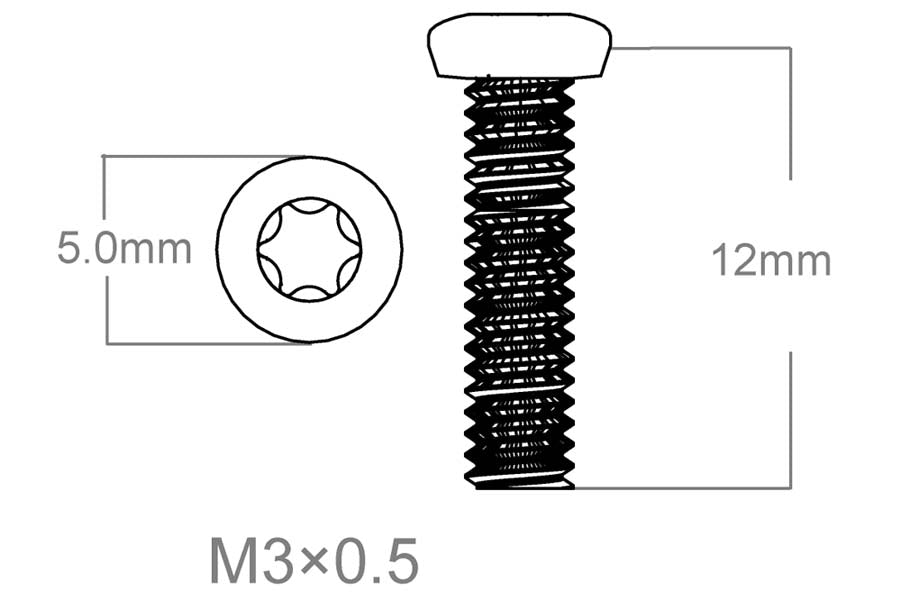 Комплект винтове 3бр | M3x0.5 [T10] 