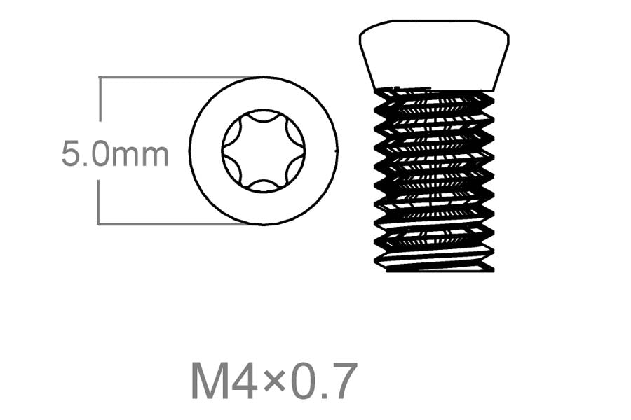 Комплект винтове 3бр | M4x0.7 [T10] 8 мм 
