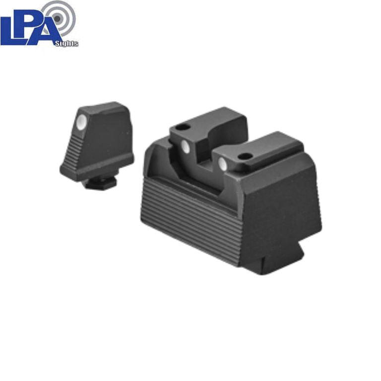 Sig Sauer P220, P226, P229, P320 & P365 Optics Ready полу-регулируем комплект мерник | с бели точки 