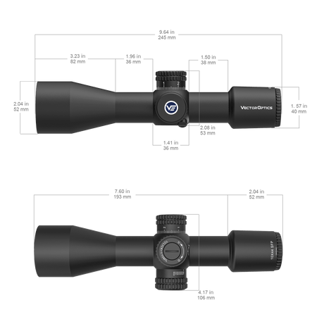 Vector Optics Veyron 10x44 SFP компактен оптически мерник за пушка