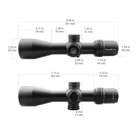 Vector Optics Veyron 3-12x44 FFP компактен оптичен прицел за пушка
