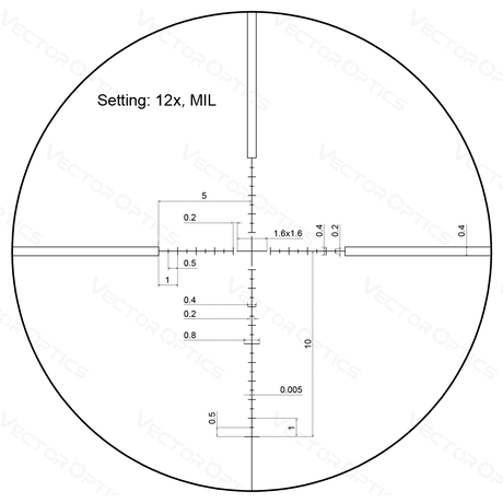 Vector Optics Veyron 3-12x44 SFP компактен оптически прицел за пушка