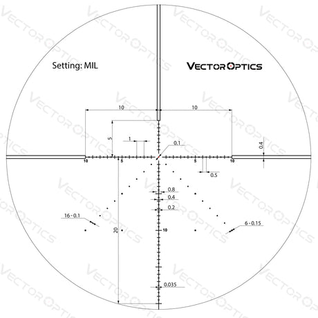 Vector Optics Veyron 6-24x44 IR First Focal Plane Illuminated оптически прицел за пушка