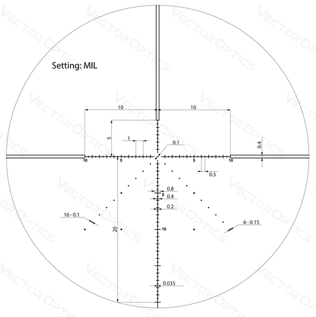 Vector Optics Veyron 4-16x44 IR First Focal Plane осветен оптически мерник за пушка