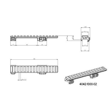 CZ 550 & CZ 557 Picatinny релса | Short