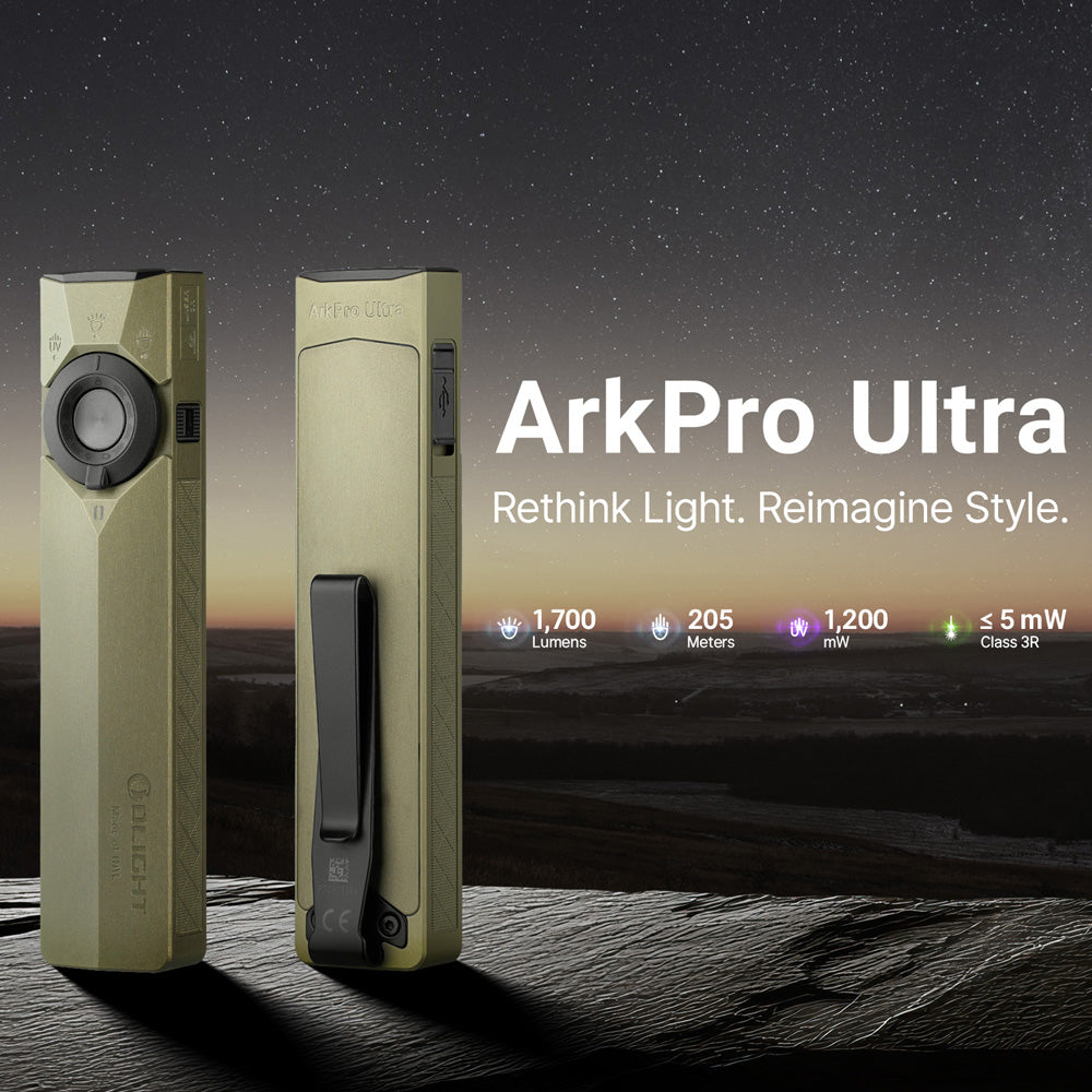 Olight ArkPro Ultra | плосък 4-в-1 EDC фенер | 1.700 lm - Olive Green