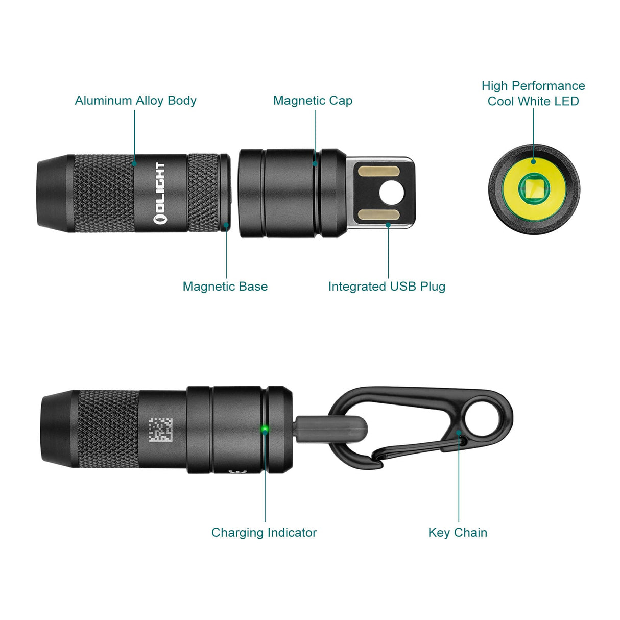 Olight imini 2 | мини презареждащ се фенер за ключодържател | 50 lm