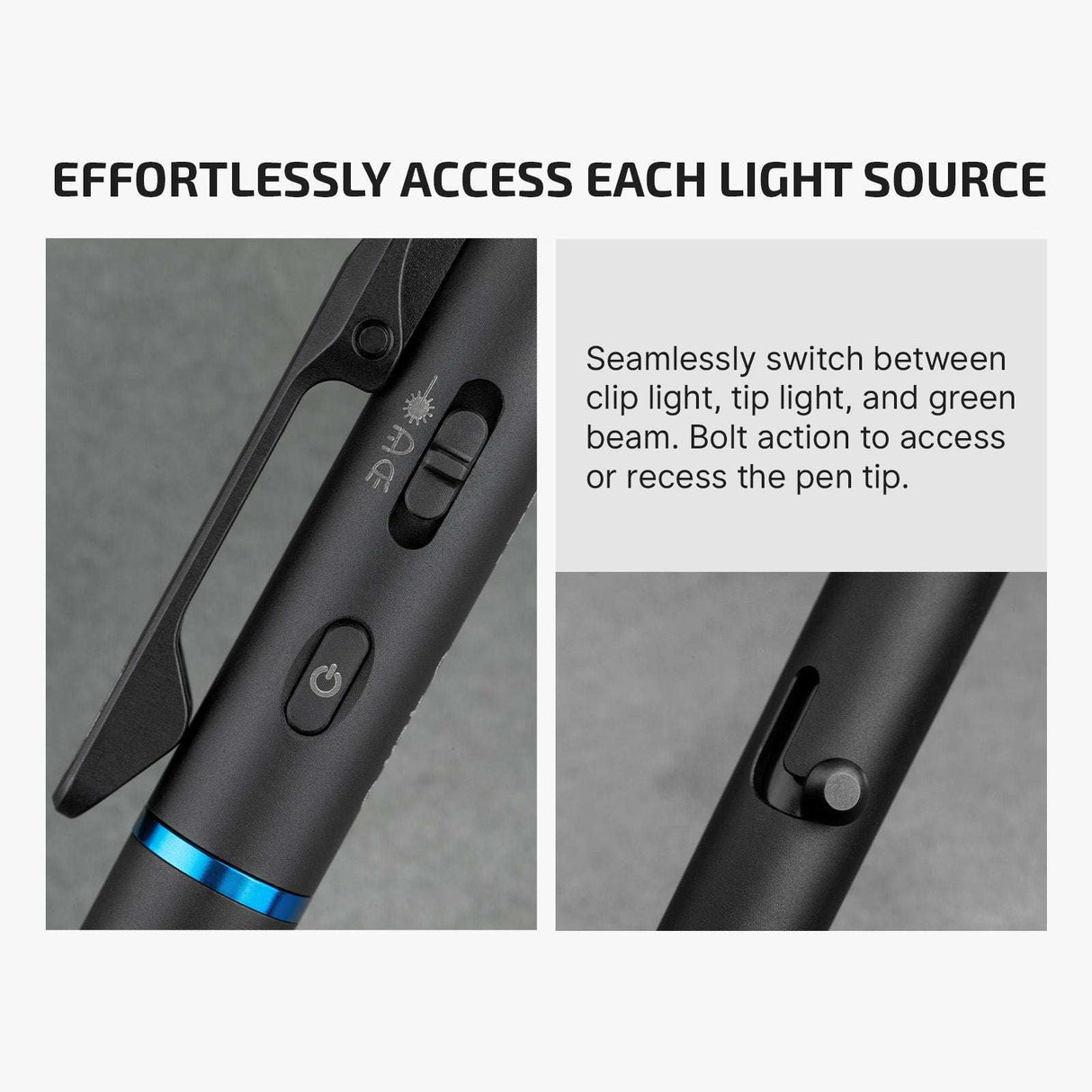 Olight O’Pen 3 | мултифункционален фенер-химикал | 120 lm + зелен лазер - Black