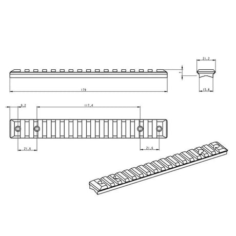 Savage 110 Long Action Picatinny релса [steel]