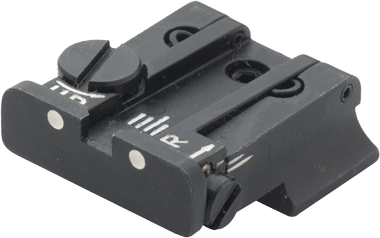 Smith & Wesson [Cal. 9 Cal. 40 3rd Gen & 1911E Cal. 45] регулируем мерник | бели точки